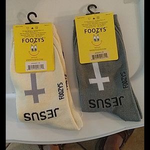 Foozys socks 2 pair item # 176 John 3:16